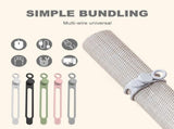 Data Cable Organizer, 2025 New Silicone Cable Ties Reusable Cable Management Organizer for Bundling V1258-DP02-F-823