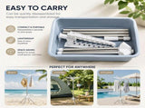 CARLA HOME Folding Clothes Drying Rack, 3 Rotatable Arms, Stainless Steel V178-36546