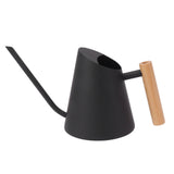 Watering Can with Long Spout Rustproof Stainless Steel Watering Pot with Wooden Handle for Garden V1294-YM0703-3111230098012