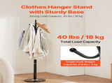 Coat Freestanding, Coats Tree Stand with Stable Marble Base & 6 Hooks, Free Standing Hall Coat V952-YMJWGSJSSCP0JYMX6001V0