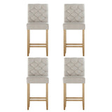 Artiss 4x Bar Stools Linen Upholstered Chairs UPHO-C-BAR-6066-BGAX4