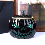 Halloween Upgraded Fun Pumpkin Bag, Dual-Strap Design, PU Material, Medium-Large Capacity, Party V1232-NGB-004