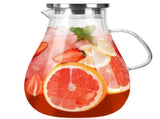 Insulated Tumbler Travel Mug Drinkware Clear High Borosilicate Glass Lidded Water Pitcher Carafe 1 V1366-AZ2-W-21222