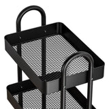 Artiss Storage Trolley Kitchen Cart 4 Tiers Black STR-B-4T-100-BK