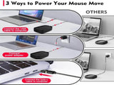 Mouse Mover Device Undetectable with Drive Free USB Cable and 5V1A Adapter, Ultra-Silent Simulates V1369-AZ3-W-00959