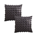 SOGA 2X 50cm Black Medieval-style Puff Rivet Square Product Throw Pillow FRENCHCUSHION214X2