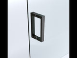 Adjustable 900x1200mm Double Sliding Door Glass Shower Screen in Black V63-843801