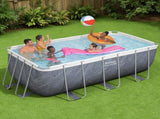 Bestway Swimming Pool 412x201x122cm Steel Frame Pool Set w/Pump Ladder BW-POOL-SQ-412-56728