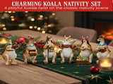 Christabelle 17cm Kangaroo Christmas Nativity Scene Christmas Tree Decoration Ornaments 7 Piece STH240