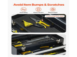 Metal Tool Box, 20.5-inch, Portable Metal Tool Box with 4 Drawers, Small Tool Chest with EVA Liners, V952-CTSBXSGJX20ILXNNKV0