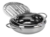 304 Stainless Steel Deep Fryer Pot Temperature Control Multifunctional Oil Saving Thickened with Lid V1294-YM0901-3118250006311