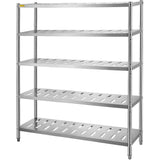 VEVOR Storage Shelf, 5-Tier Storage Shelving Unit, Stainless Steel Garage Shelf, 59.1 x 17.7 x 70.9 V952-BXGCKHJYCC605MVZVV0