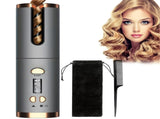 WHITE.Automatic Hair Curling Wand, Tangle-Free Design, Portable USB Charging Rotating Curling Iron V1232-JFQ002