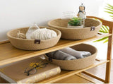 3 Piece Cotton Rope Woven Storage Basket Set Round Cotton Linen Storage Basket for Desktop V1294-YM0703-3117230008411