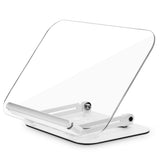 Multi-Functional White Acrylic Book Holder for Reading Hands-Free with Page Clips V1369-AZ3-W-20971