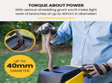 MICHIGAN 2400W Electric Garden Mulcher Shredder, Portable Wood Chipper, Push Stick, 40L Collection V219-GDTSRDMC3C0A