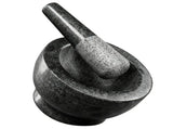 Granite Mortar and Pestle Set, 480ml Heavy Duty Stone Grinder Bowl with 15.5cm Pestle, Dark Grey, V1181-HI021