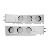 Stainless Steel Mud Flap Hangers with Light Cutouts, 2-1/2" Bolt Spacing, Spring Loaded V952-BKCDNBDJ212IW6KL0001V0