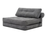 Levede Convertible Sofa Bed Foldable Single Sleeper Bed Compact Living Room Grey SOFABED1012-GY-AU