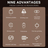 electric coffee grinder, Cliton coffee grinder, ceramic conical burr, portable coffee grinder, V1102-747-98719-WHT-SET