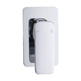 Single Square Shower Bath Mixer Tap Bathroom WATERMARK Approved in Chrome V63-847951