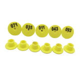 1-100 Cattle Number Ear Tags Set - Round Yellow Pig Sheep Goat Livestock Label V238-SUPDZ-28746392567888