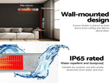 Devanti 2PCS Electric Strip Heater Radiant Infrared Heaters Remote Control 2000W RHP-TWR-2000-AL-2X