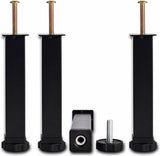 Bed frame leg - 4 pieces - 35 cm adjustable - black - cold-rolled iron - furniture V1188-NK-BOL-643