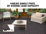 Interlocking Deck Tiles 54 Pack 12"x12" Waterproof for Porch Dark Brown V952-HDDBSL4TBTSZUY2L8V0