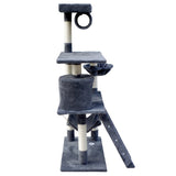 i.Pet Cat Tree 141cm Tower Scratching Post Scratcher Condo Wood House Bed Grey PET-CAT-PCT63-GR