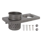 Hair Blow Dryer Holder Organizer Wall Mounted Aluminum Alloy for Bathroom Indoor V1294-YM0521-3112220092711