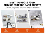 8.6" x 24" Stainless Steel Shelf, Wall Mounted Floating Shelving with Backsplash, 44 lbs Load V952-BGSCTTLL86242HBE0V0