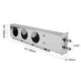 Stainless Steel Mud Flap Hangers with Light Cutouts, 2-1/2" Bolt Spacing, Spring Loaded V952-BKCDNBDJ212IW6KL0001V0