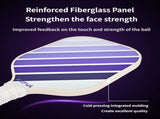 White Blue Purple Striped Fiberglass Pickleball Paddle Set 2 Ultra Lightweight Pickleball V888-ELOSUNG52248