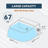 Automatic Pet Water Dispenser with Floating Valve and Hose, 2L Food-Grade Bowl for Dogs Cats V1341-ZY-X6GCXZSK-ONLYBOWL