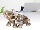 Resin Elephant Statue Figurine Crafts Desktop Ornaments for Home Living RoomGold L 16.5x8x16cm V1294-YM0718-3115200145211