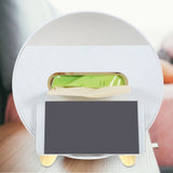 Elegant White Tissue Storage Box Napkin Holder for Living Room and Office V1192-AZ-W-22646