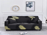 3 Seater Stretch Sofa Cover with Armrests Gold Leaf Print Design 185-230cm V1263-JX-3535