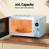 Devanti 20L Microwave Oven 800W Blue MIO-EF20L-BL