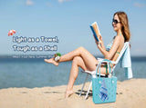 Waterproof Hexagon Mesh Beach Bag Large Capacity Travel Storage Tote for Swimwear Towel Sunglasses V1258-BAG-HS04-M-LKB