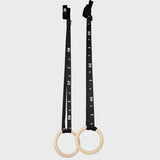 Wooden Gymnastic Rings with Adjustable Straps V1409-SKU-2271