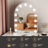 Embellir Makeup Mirror 40x50cm Dressing Vanity LED Bulb Light with 5x Magnification White Arch MM-E-FRAMELS-4050LED-AR