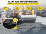 Geotextile Fabric, 3.8 x 15.2 m 3.5oz Woven PP Driveway Drain Cloth with 600lbs Tensile Strength, V952-BZTGB125X50PE01SYV0