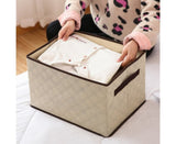 SOGA 2X Small Beige Non-Woven Diamond Quilt Grid Fabric Storage/ Organizer Box SBOX045X2