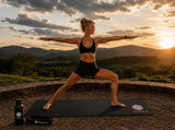 Mandala Yoga Mat Premium Bundle, Includes Yoga Mat 188cm H x 61cm W, Yoga Strap & Steel Hydration V398-MA-494BLK