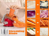 Rotary Cheese Grater Hand Crank, Cheese Shredder with 3 Drum Blades, Mandoline Slicer, Food Chopper V1258-DP02-C-11