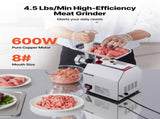 Commercial Electric Meat Grinder 4.5 Lbs/Min Sausage Stuffer Maker Kitchen V952-SYTMDDJRJSYSWMYXS001V3