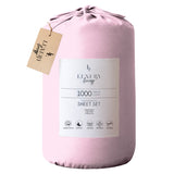 4pc 1000 Thread Count Cotton Rich King Bed Sheet Gift Pack CVC Microfibre Blend in Pink CVC-10KS-PK