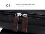 Black Large-Capacity PU Leather Backpack - Stylish Business & Travel Companion V888-ELOSUNG33200