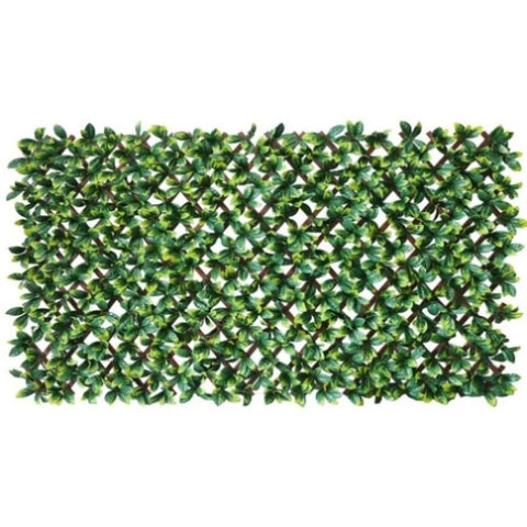 Premium Laurel Leaf Artificial Hedge Extendable Trellis / Screen 2 Meter By 1 Meter UV Resistant V77-20786514